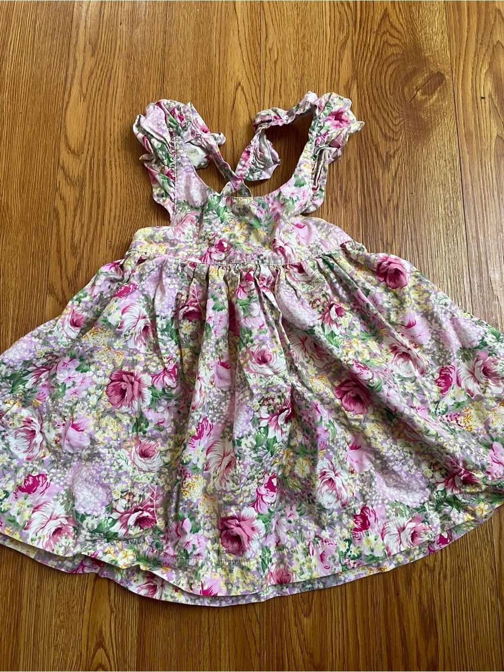 Lacey Lane  Floral Toddler Dress with Pink Sneakers